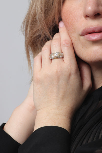 LAYLA RING 1.0 - pave - gold