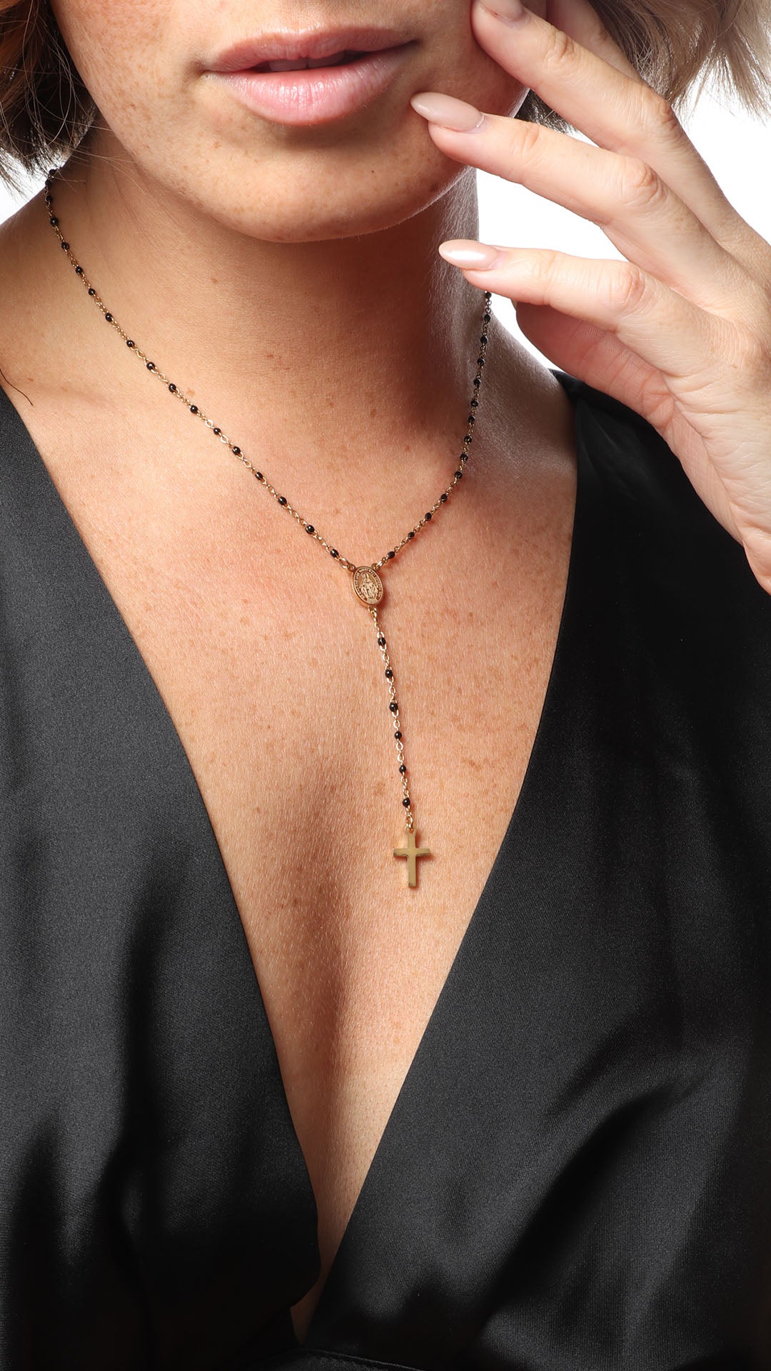 SPECKLE ROSARY - gold