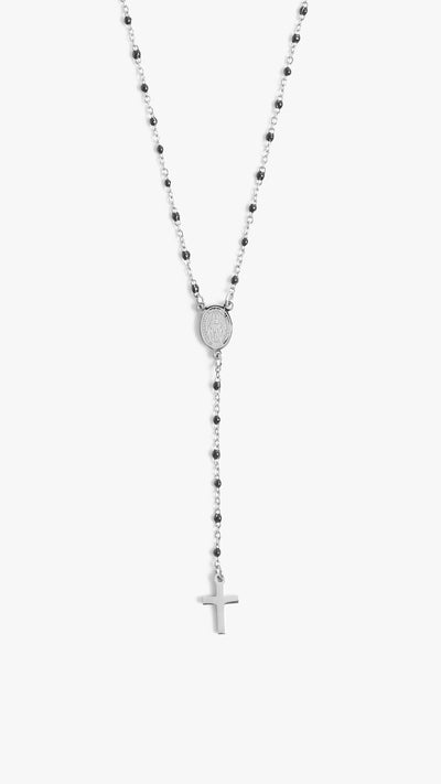 SPECKLE ROSARY - silver