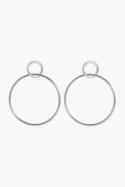 VEN HOOPS 3" - silver