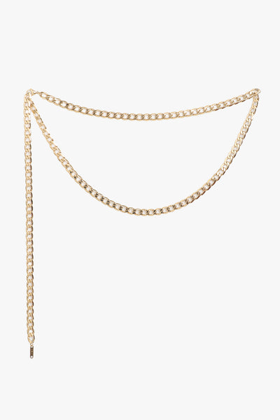 Marrin Costello Jewelry Kings Chain 40 inch flat cuban link chain. Waterproof, sustainable, hypoallergenic. 14k gold plated stainless steel.