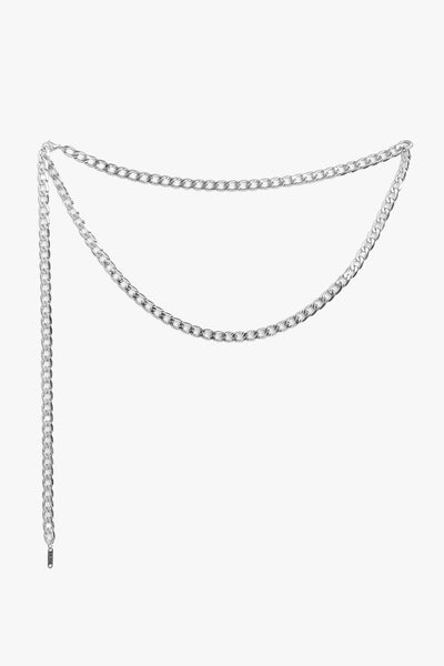 Marrin Costello Jewelry Kings Chain 40 inch flat cuban link chain. Waterproof, sustainable, hypoallergenic. Polished stainless steel.